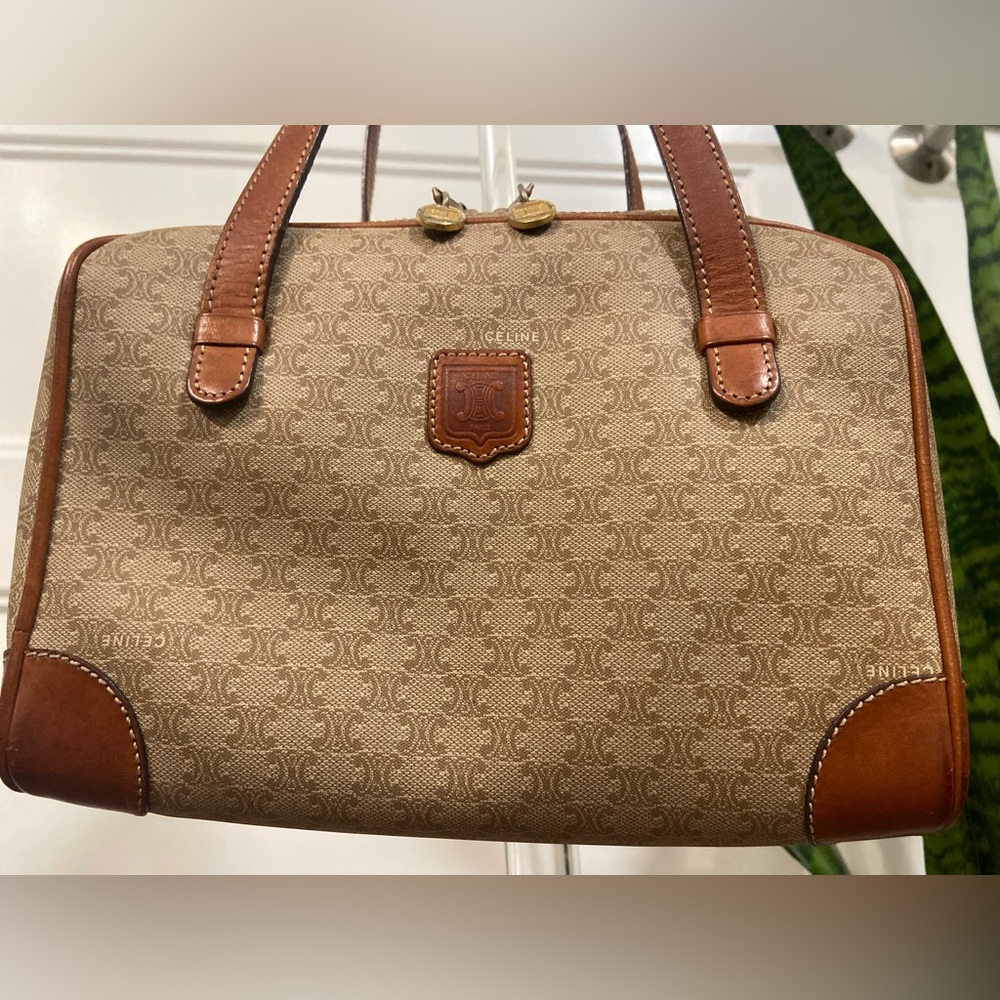 CELINE Rare Vintage Beige Macadam Mini Tote - Picture 8 of 17